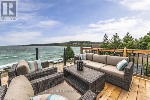 101 North Shore Rd, Northern Bruce Peninsula, ON - Outdoor With Body Of Water With Deck Patio Veranda