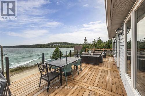 101 North Shore Rd, Northern Bruce Peninsula, ON - Outdoor With Body Of Water With Deck Patio Veranda With Exterior