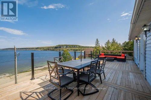 101 North Shore Road, Northern Bruce Peninsula, ON - Outdoor With Body Of Water With Deck Patio Veranda With View