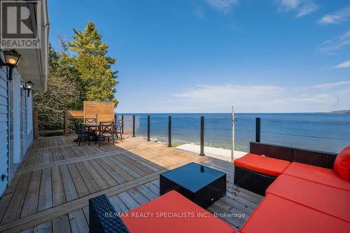101 North Shore Road, Northern Bruce Peninsula, ON - Outdoor With Body Of Water With Deck Patio Veranda