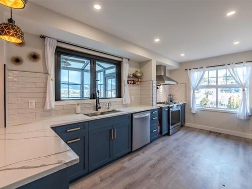 57 Greenwood Drive, Penticton, BC - Indoor Photo Showing Kitchen With Double Sink