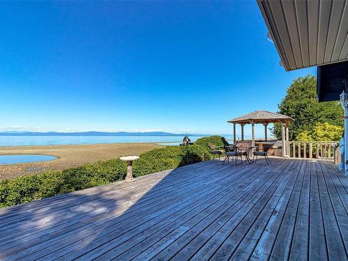5945 Island Hwy West, Qualicum Beach, BC - Outdoor With Body Of Water With Deck Patio Veranda With View