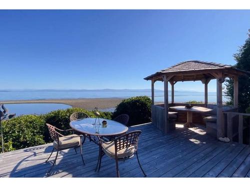 5945 Island Hwy West, Qualicum Beach, BC - Outdoor With Body Of Water With Deck Patio Veranda With View