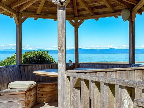 5945 Island Hwy West, Qualicum Beach, BC - Outdoor With Body Of Water With Deck Patio Veranda With Exterior