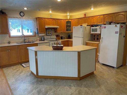 7059 Beaver Creek Rd, Port Alberni, BC - Indoor Photo Showing Kitchen With Double Sink