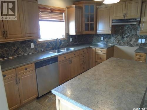 6 Deer Ridge Estates, North Grove, SK - Indoor Photo Showing Kitchen With Double Sink