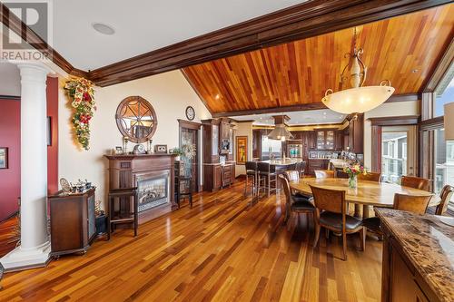 166 Signal Hill Road, St. John'S, NL - Indoor Photo Showing Dining Room With Fireplace