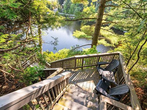 Escalier - 635 Ch. Duclos, Saint-Denis-De-Brompton, QC - Outdoor With Body Of Water