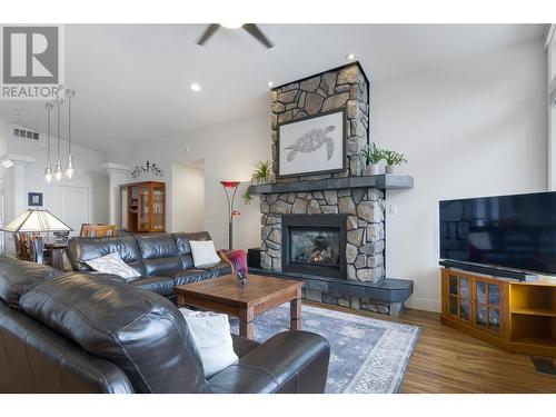 561 Moody Crescent, Vernon, BC - Indoor Photo Showing Living Room With Fireplace