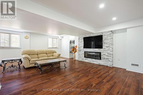 90 Copeland Crescent, Innisfil, ON - Indoor Photo Showing Living Room With Fireplace