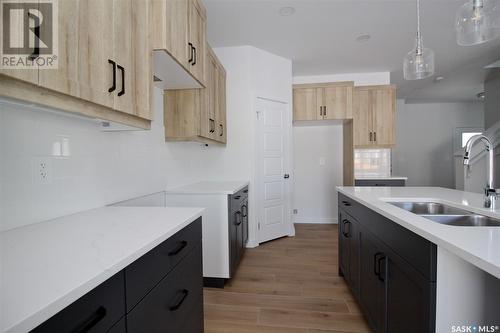 170 Schmeiser Lane, Saskatoon, SK - Indoor Photo Showing Kitchen With Double Sink