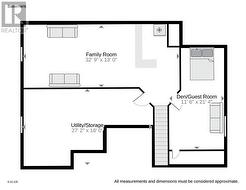 Lower level floor plan - 