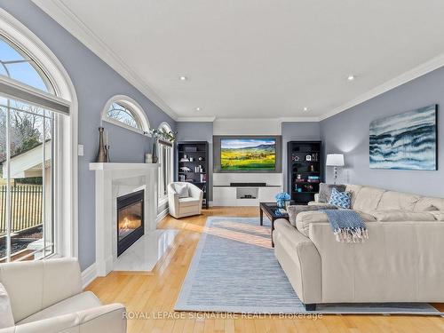 396 Athabasca Dr, Vaughan, ON - Indoor Photo Showing Living Room With Fireplace