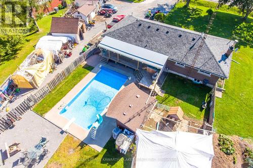 19020 Simcoe St, Scugog, ON - Outdoor With In Ground Pool With Deck Patio Veranda With View