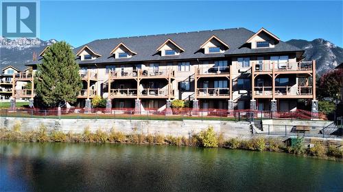 600 Bighorn Boulevard Unit# 614 B, Radium Hot Springs, BC - Outdoor With Body Of Water With Facade