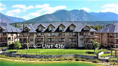 416 K2 - 400 Bighorn Boulevard, Radium Hot Springs, BC - Outdoor With Body Of Water With Facade