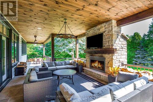 51 Central Dr, Hamilton, ON - Outdoor With Fireplace With Deck Patio Veranda With Exterior