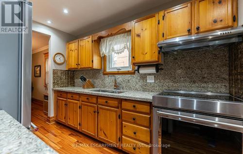 3 Second Street S, Hamilton, ON - Indoor Photo Showing Kitchen With Double Sink