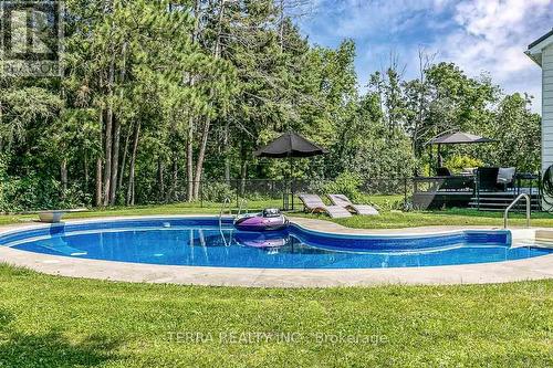 1007 Range Rd, Oro-Medonte, ON - Outdoor With In Ground Pool With Backyard