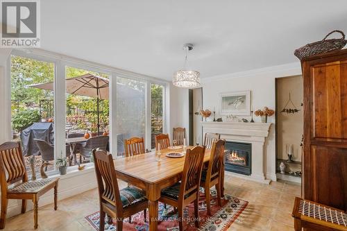 204 Holmes Ave, Toronto, ON - Indoor Photo Showing Dining Room With Fireplace