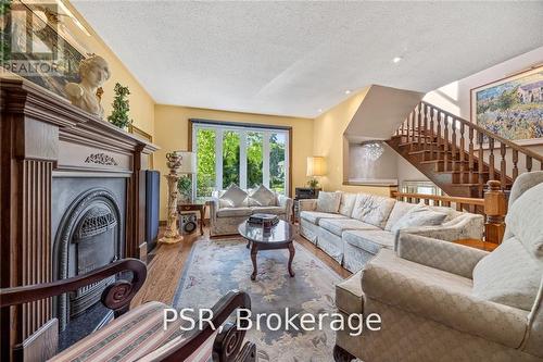 1216 Falgarwood Drive, Oakville, ON - Indoor Photo Showing Living Room With Fireplace