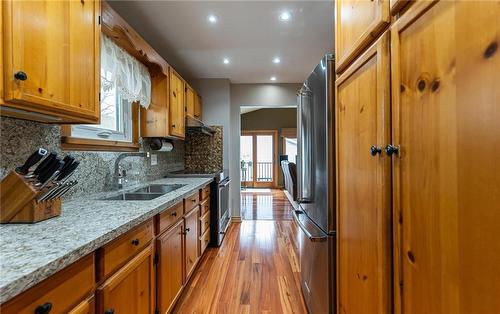 3 Second Street S, Stoney Creek, ON - Indoor Photo Showing Kitchen With Double Sink