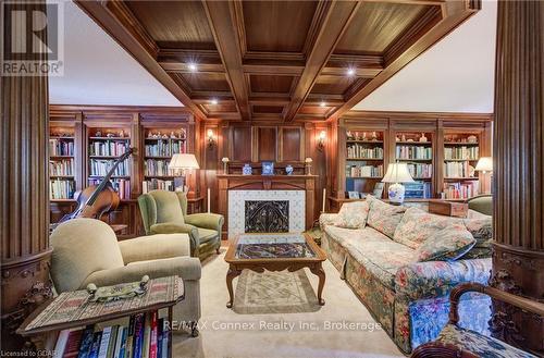 13233 Fifth Line, Milton (Nassagaweya), ON - Indoor Photo Showing Living Room With Fireplace