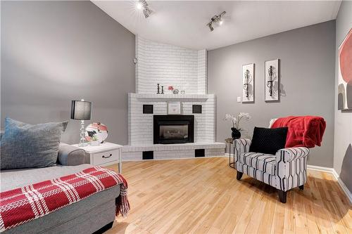 6 Napoleon Drive, Stoney Creek, ON - Indoor Photo Showing Bedroom With Fireplace