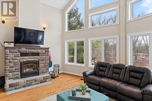 564 Bosley Road, Madoc, ON - Indoor Photo Showing Living Room With Fireplace