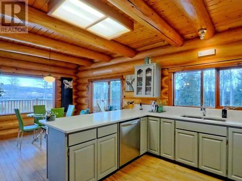 7665 Eagan Lake Road, Bridge Lake, BC - Indoor Photo Showing Kitchen With Double Sink