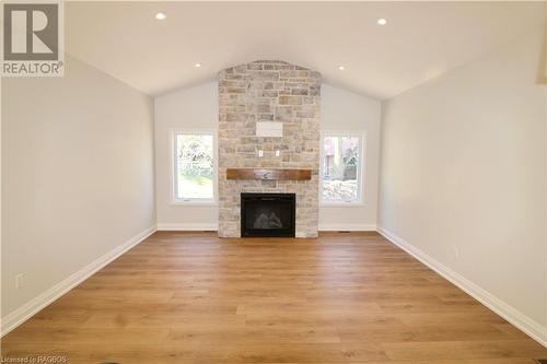 694 17Th Street Crescent, Hanover, ON - Indoor Photo Showing Living Room With Fireplace