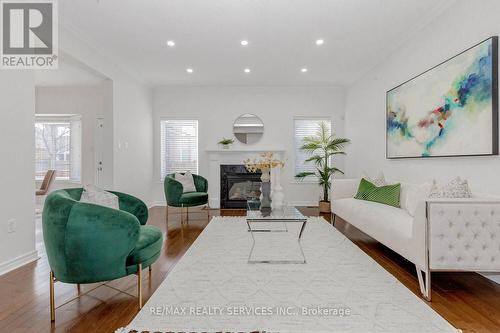 3078 Ingleton Lane, Oakville, ON - Indoor Photo Showing Living Room With Fireplace