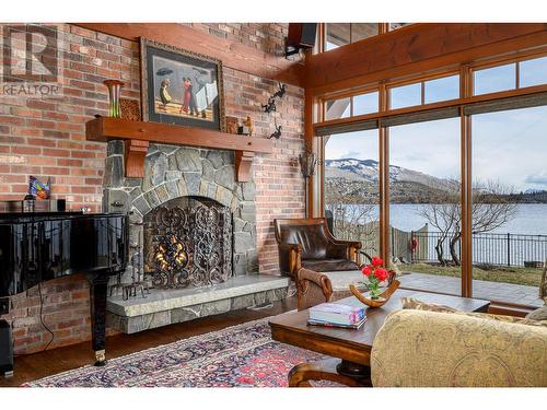 7811 Westkal Road, Coldstream, BC - Indoor Photo Showing Living Room With Fireplace