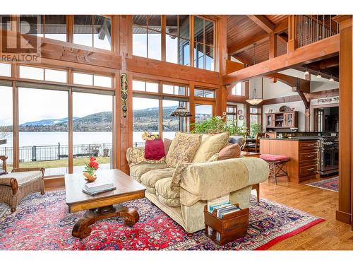 7811 Westkal Road, Coldstream, BC - Indoor Photo Showing Living Room With Fireplace