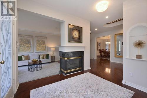 1076 Skyvalley Crescent, Oakville, ON - Indoor Photo Showing Living Room With Fireplace