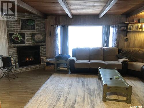 609 Weikle Avenue, Sturgis, SK - Indoor Photo Showing Living Room With Fireplace
