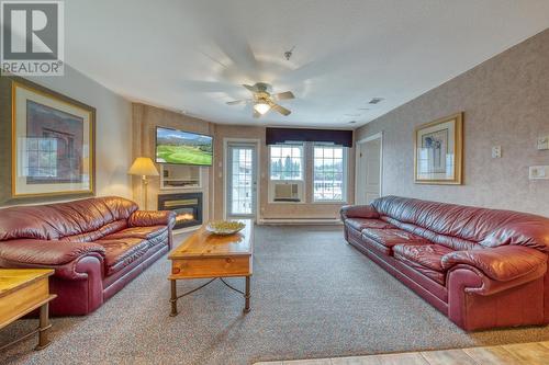 5052 Riverview  Road Unit# 4008B, Fairmont Hot Springs, BC - Indoor Photo Showing Living Room With Fireplace