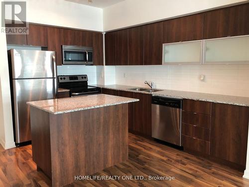 #1907 -55 East Liberty St, Toronto, ON - Indoor Photo Showing Kitchen With Double Sink