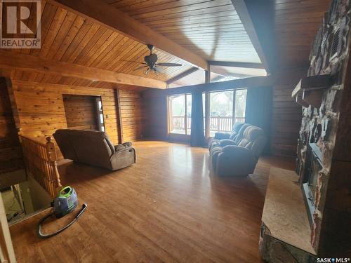 105 Carrol Street, Lampman, SK - Indoor Photo Showing Other Room With Fireplace