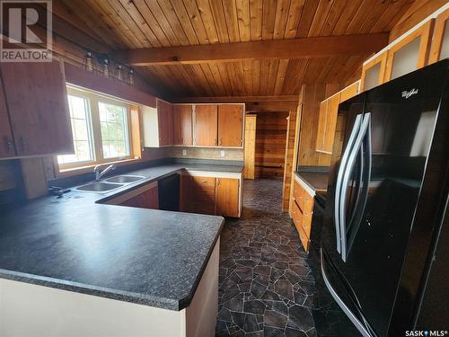 105 Carrol Street, Lampman, SK - Indoor Photo Showing Kitchen With Double Sink