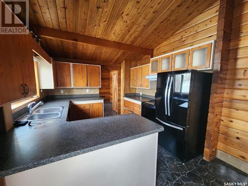 105 Carrol Street, Lampman, SK - Indoor Photo Showing Kitchen With Double Sink