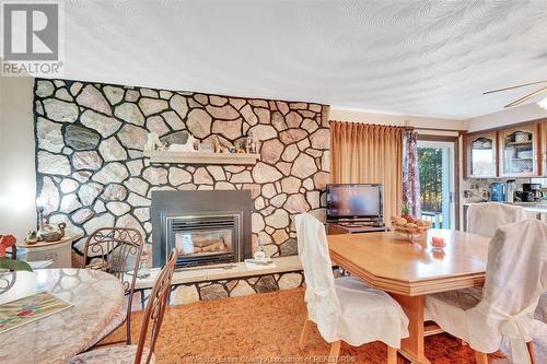3371 County Road 20, Amherstburg, ON - Indoor Photo Showing Dining Room With Fireplace