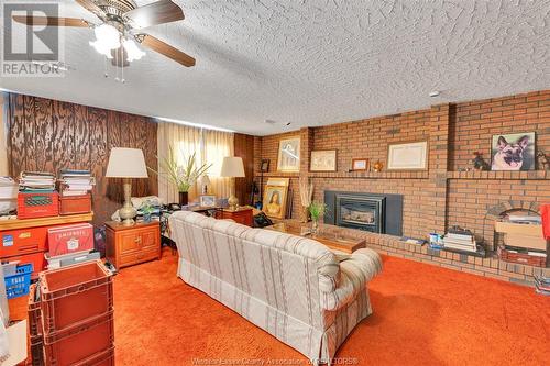 3371 County Road 20, Amherstburg, ON - Indoor Photo Showing Living Room With Fireplace