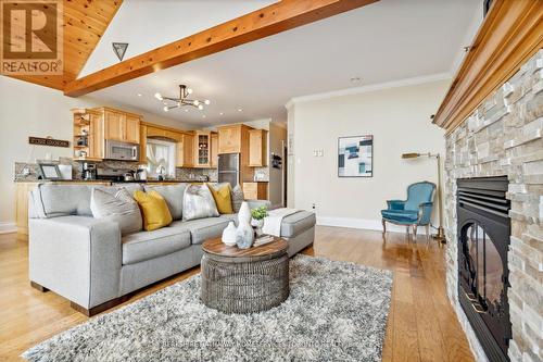 7304 Glen Ellen Drive, Ramara, ON - Indoor Photo Showing Living Room With Fireplace