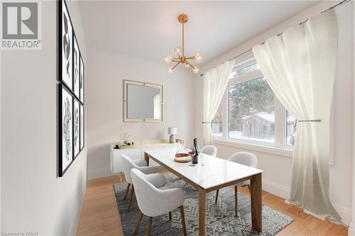 Virtually Staged- Dining Room - 102 Dawson Street, Waterloo, ON - Indoor Photo Showing Other Room