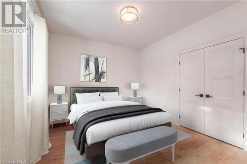 Virtually Staged- Bedroom 2 - 102 Dawson Street, Waterloo, ON - Indoor Photo Showing Bedroom