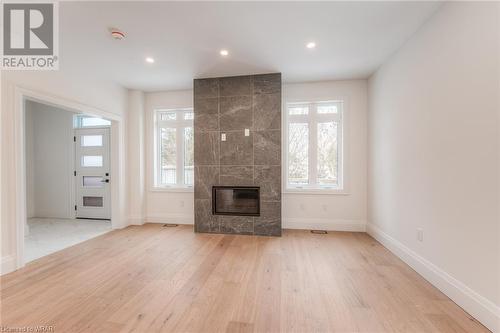 102 Dawson Street, Waterloo, ON - Indoor Photo Showing Living Room With Fireplace