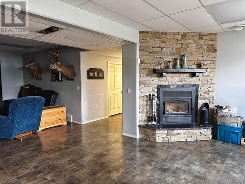 3405 218 Road, Dawson Creek, BC - Indoor Photo Showing Living Room With Fireplace
