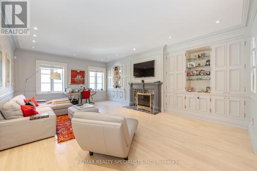 11 High Point Rd, Toronto, ON - Indoor Photo Showing Living Room With Fireplace