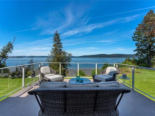1179 Barnes Rd, Crofton, BC - Outdoor With Body Of Water With Deck Patio Veranda With View